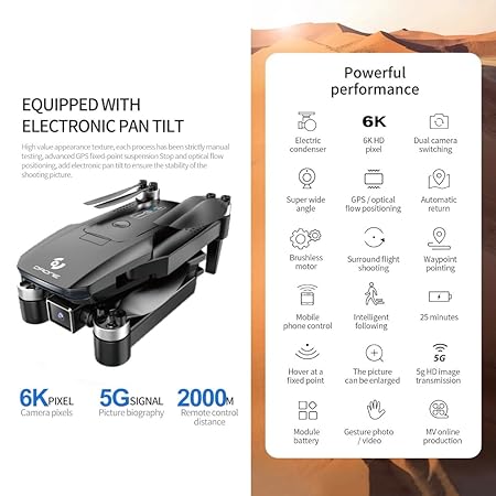 Drone with 4K anti-shake HD camera
