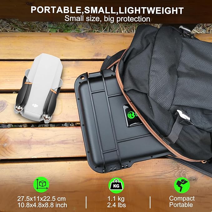 Lekufee Plastic Portable Waterproof Carrying Case Compatible