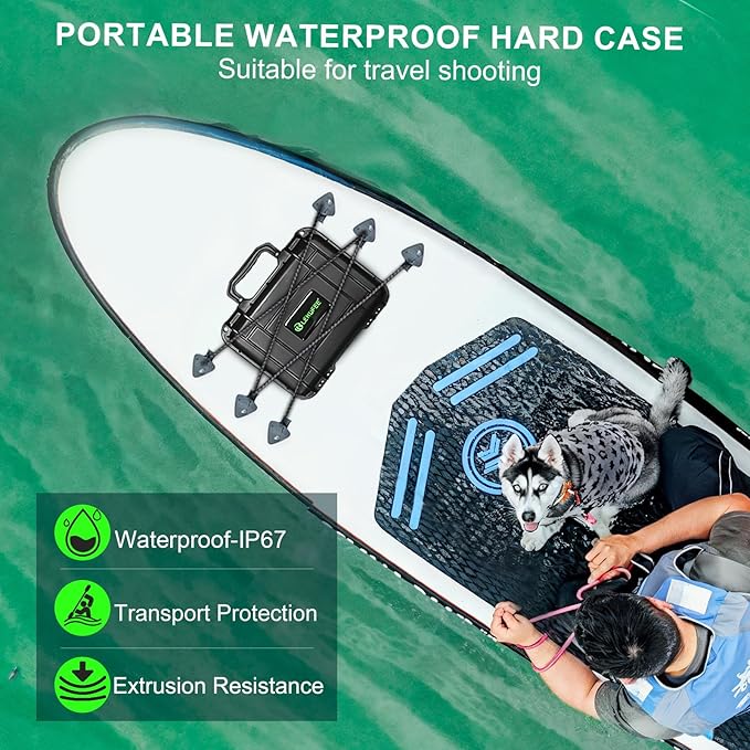 Lekufee Plastic Portable Waterproof Carrying Case Compatible