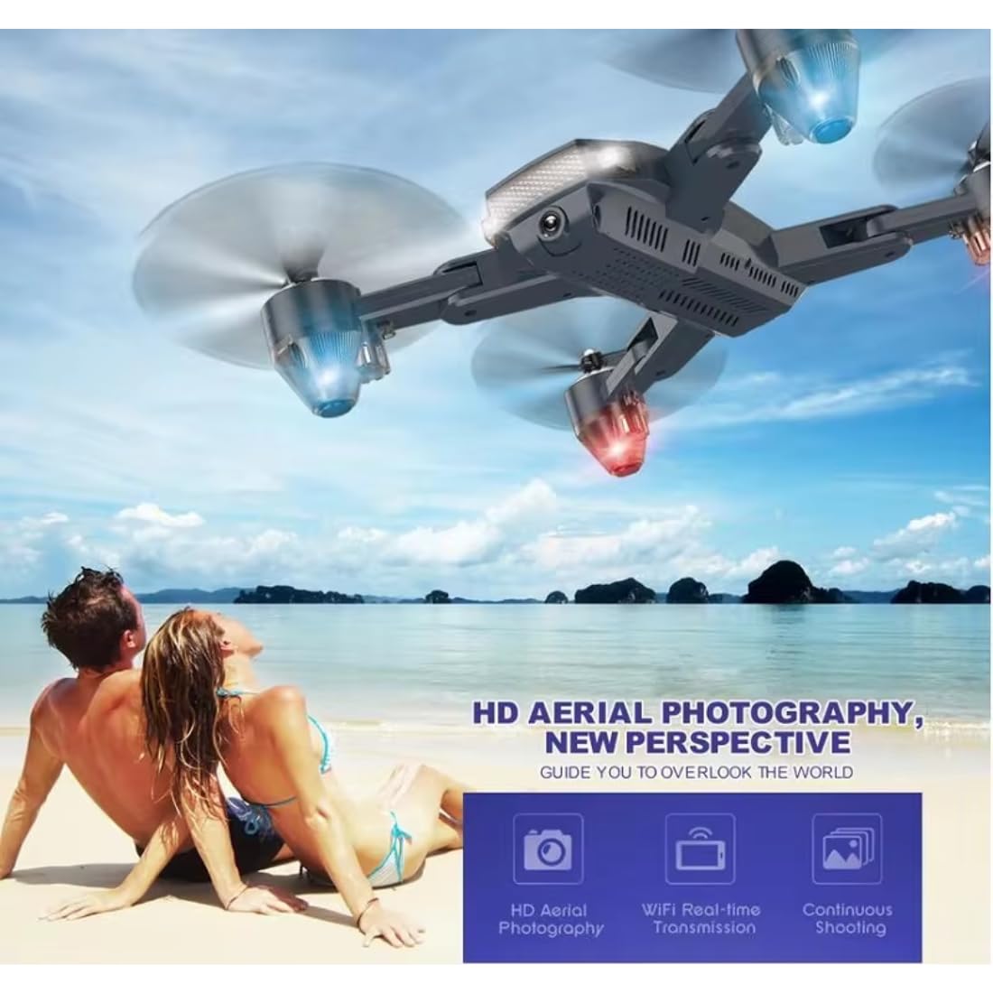 Wipkviey Drone 4K With 1080P HD Dual Camera