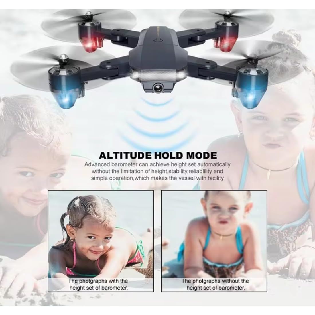 Wipkviey Drone 4K With 1080P HD Dual Camera