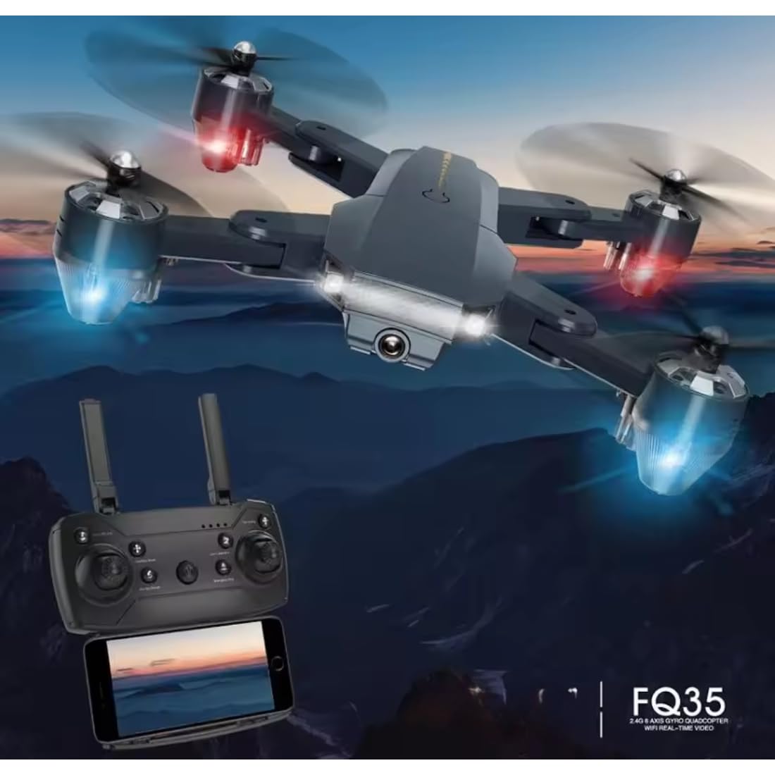 Wipkviey Drone 4K With 1080P HD Dual Camera