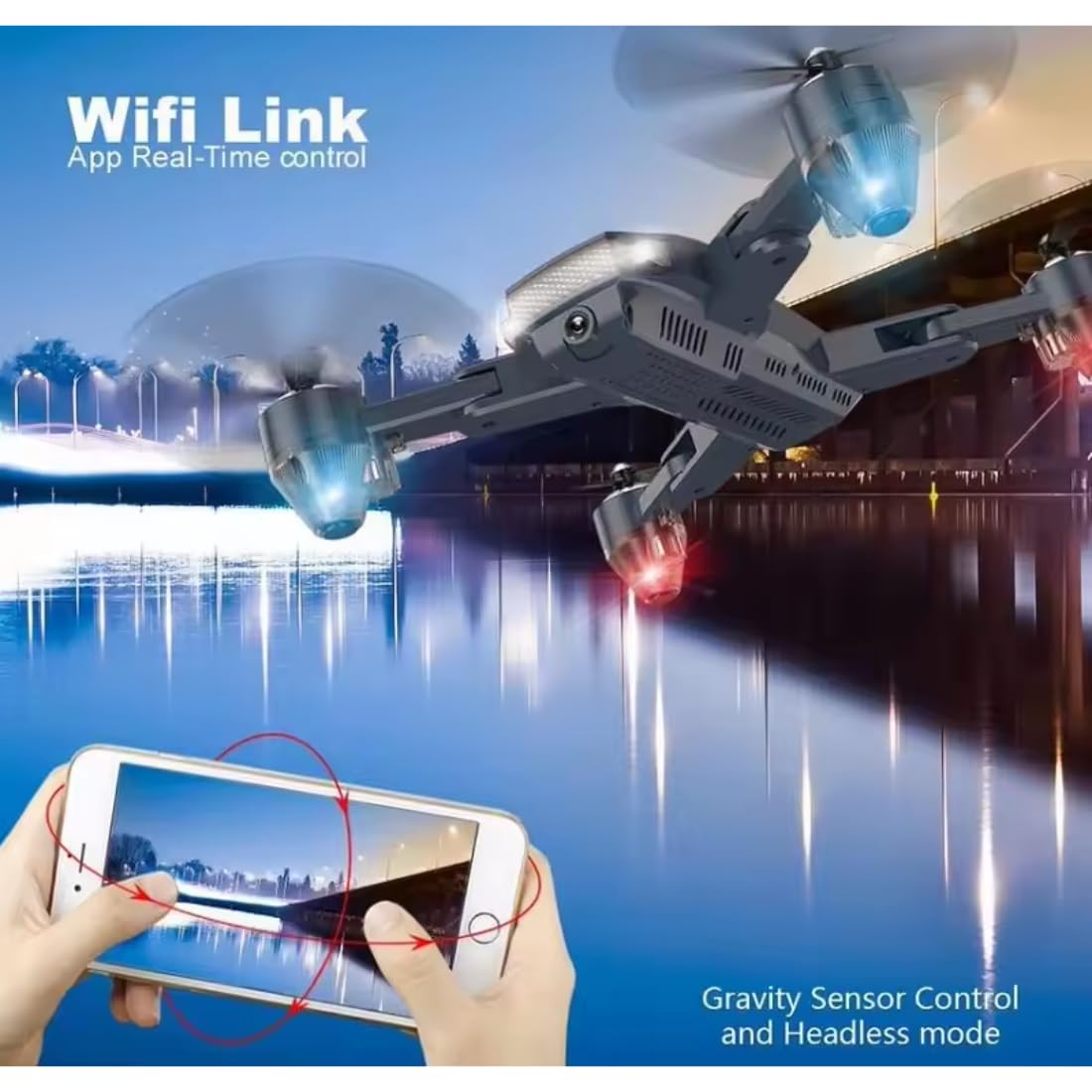 Wipkviey Drone 4K With 1080P HD Dual Camera